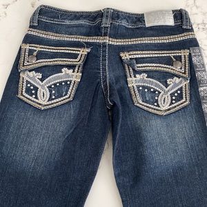 Maurices Premium Jeans Women's Straight Leg Blue Denim Jeans 1/2 Regular NWOT